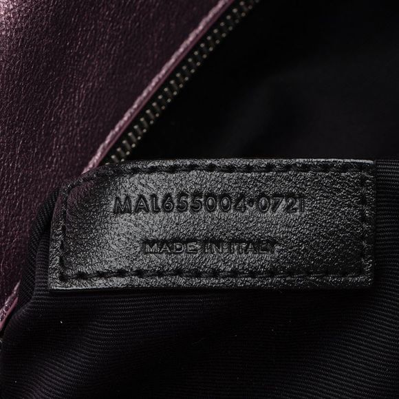 Saint Laurent Metallic Quilted Lambskin Puffer Sade Clutch - Picture 5 of 14